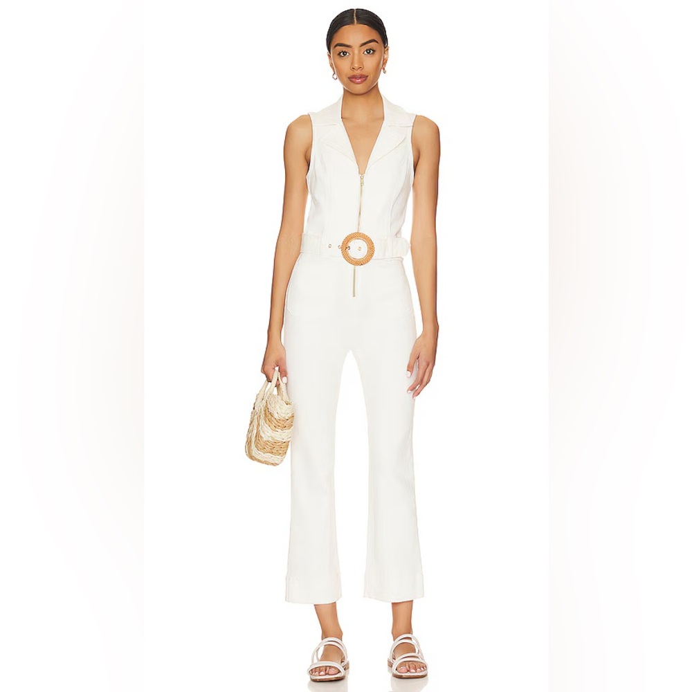 Show Me Your Mumu Jacksonville Cropped Jumpsuit in White